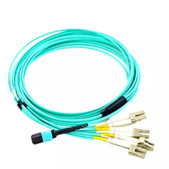 8 Core 12 Core MPO MM OM3 OM4 Female to LC 12 Core MTP Fiber Optic Patch Cord