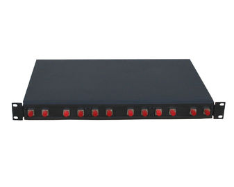 ST adapter face plate 24 fibers Rack-Mounted Fiber Optic Terminal Box black cold-rolling steel sheet