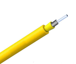 Gelbes Farbe-GJSJV gepanzertes Innenfaser-koaxialLichtleiterkabel GJSJV mit 0.6mm festem Puffer