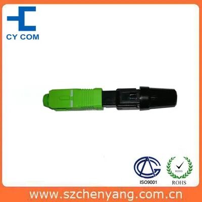 Schnellverbindung mit Glasfaser (SC/APC, Vorpolieren, Metallgroove)