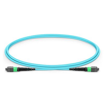 Qualität MPO-16-Faserkabel mit 0,35 dB Low IL und 8° APC Endface für 400G QSFP-DD und OSFP-Transceiver Fabrik