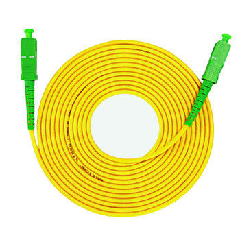 Faser-Optik- Verbindungskabel 3.0mm PVC/Yellow Sc APC Inspektions-Faser Optik-Jumper Cable